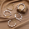 Bracelet Imitation Pearls Geometric Style Electroplating For Women