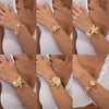 Bracelet Iron Metal Starfish Conch Pockmarked Surface Shell Electroplating Stacking Animal Style Women's