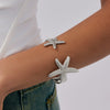 Bracelet Iron Metal Starfish Conch Pockmarked Surface Shell Electroplating Stacking Animal Style Women's