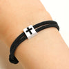 Bracelet Jewelry Alloy Block Cross Electroplating Mixed Material Unisex