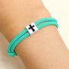 Bracelet Jewelry Alloy Block Cross Electroplating Mixed Material Unisex