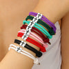 Bracelet Jewelry Alloy Block Cross Electroplating Mixed Material Unisex