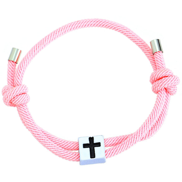 Bracelet Jewelry Alloy Block Cross Electroplating Mixed Material Unisex