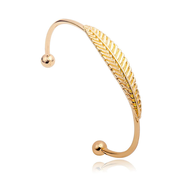 Bracelet Jewelry Alloy Electroplating Leaf Simple Style