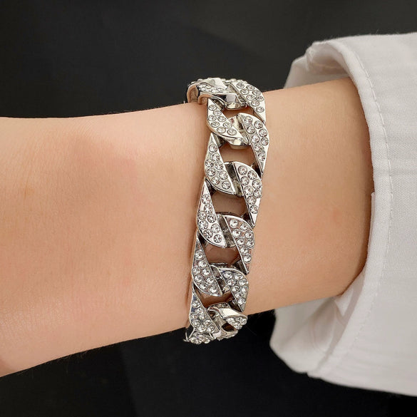 Bracelet Jewelry Alloy Geometric Diamond Retro Trendy Exaggerated Personality Unisex
