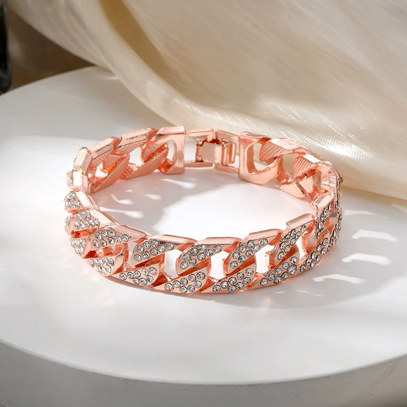 Bracelet Jewelry Alloy Geometric Diamond Retro Trendy Exaggerated Personality Unisex