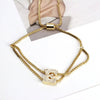 Bracelet Jewelry Gold Plated Geometric Letters Inlaid Zircon Electroplating