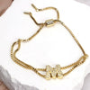 Bracelet Jewelry Gold Plated Geometric Letters Inlaid Zircon Electroplating
