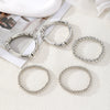 Bracelet Jewelry Mixed Materials Geometric Bohemian Style Electroplated Elastic Stacking Unisex
