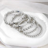 Bracelet Jewelry Mixed Materials Geometric Bohemian Style Electroplated Elastic Stacking Unisex