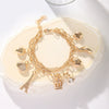 Bracelet Jewelry Multi Layer Heart Crown Pendant Lovely Style