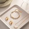 Bracelet Jewelry Stainless Steel Minimalist Geometric Electroplating Pearl Women's