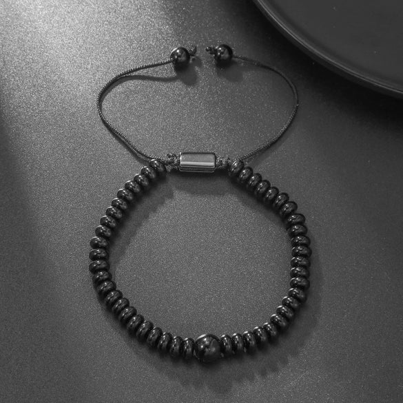 Bracelet Jewelry Stone Hand Woven Round Beaded Unisex Exotic Style