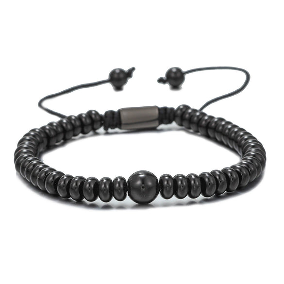Bracelet Jewelry Stone Hand Woven Round Beaded Unisex Exotic Style