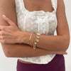 Bracelet Metal Conch Crab Pendant Iron Chain Copper Clad Iron Chain Alloy Imitation Pearl Geometric Electroplating