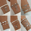 Bracelet Metal Heart Star Bow Shape Electroplating For Women