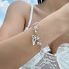 Bracelet Metal Imitation Pearl Bow Heartshaped Strawberry Geometric Star Electroplated Women's