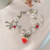 Bracelet Metal Imitation Pearl Bow Heartshaped Strawberry Geometric Star Electroplated Women's
