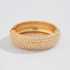 Bracelet Metal Imitation Pearl Cutout Glow Niche Geometric Electroplated For Women