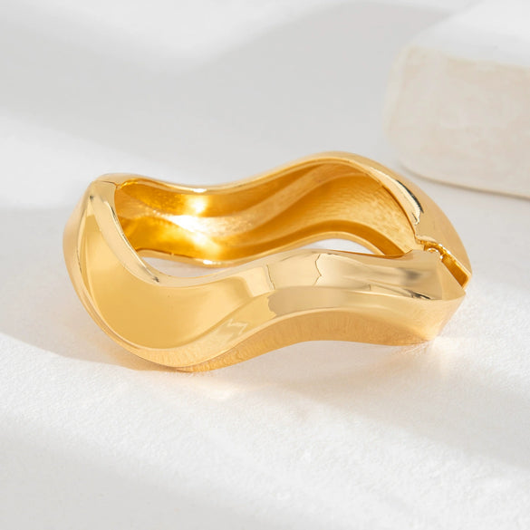 Bracelet Metal Punk Geometric Water Drop Electroplating For Women