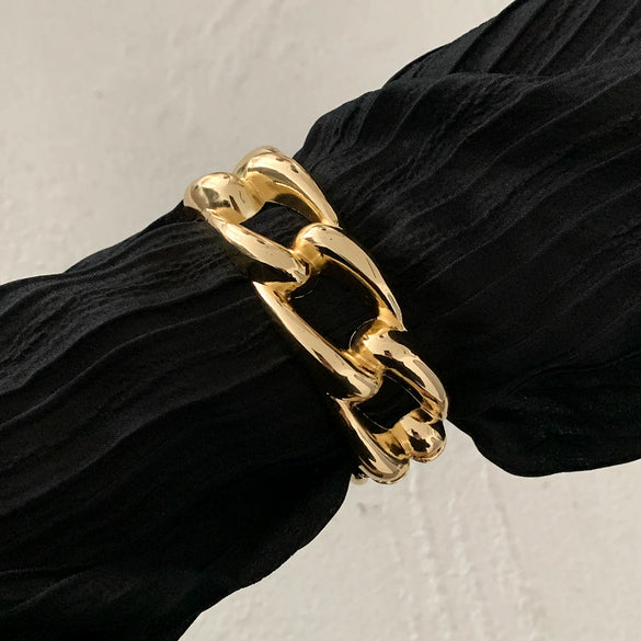 Bracelet Metal Sweet Cool Geometric Electroplated Spring Buckle Glow Surface Punk Style