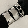 Bracelet Metal Sweet Cool Geometric Electroplated Spring Buckle Glow Surface Punk Style
