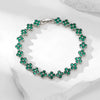 Bracelet Mixed Material Flower Zirconia Design Luxury
