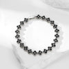Bracelet Mixed Material Flower Zirconia Design Luxury