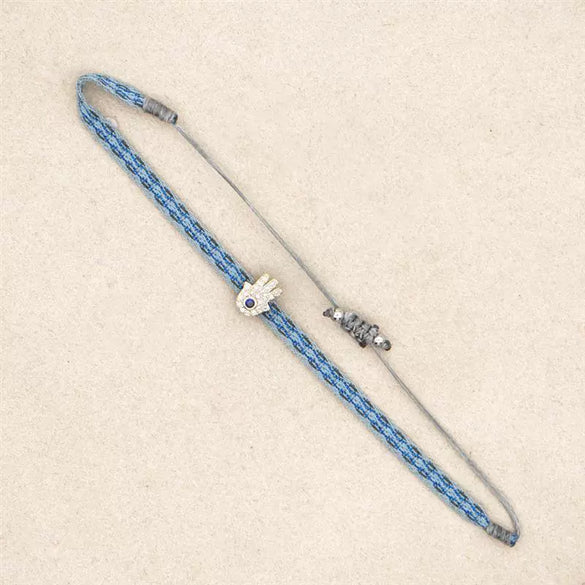 Bracelet Mixed Material Handwoven With Letters Numbers Text Pattern For Women