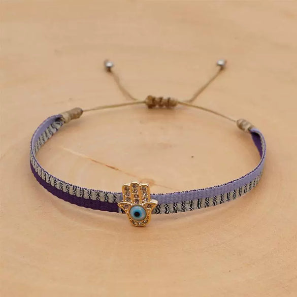Bracelet Mixed Material Handwoven With Letters Numbers Text Pattern For Women