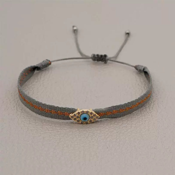 Bracelet Mixed Material Handwoven With Letters Numbers Text Pattern For Women