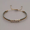 Bracelet Mixed Material Handwoven With Letters Numbers Text Pattern For Women