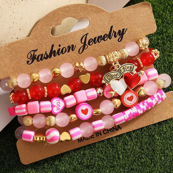 Bracelet Mixed Material Sweet Style Cartoon Characters Handmade