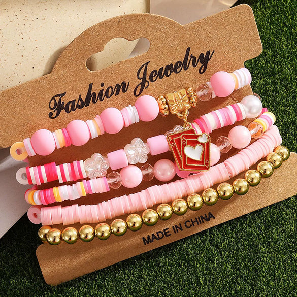 Bracelet Mixed Material Sweet Style Cartoon Characters Handmade