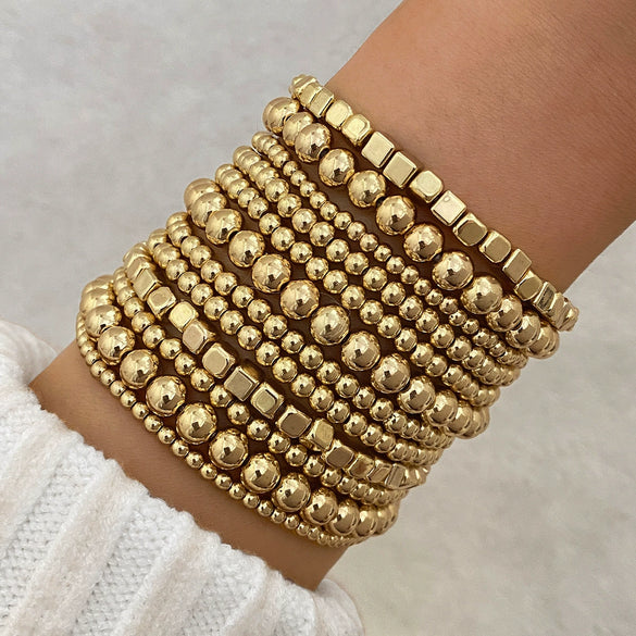 Bracelet Mixed Materials Geometric Electroplating Highend Women's Hand Jewelry