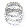 Bracelet Mixed Materials Retro Vintage Geometric Round Beads Manual Design For Women