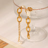 Bracelet Natural Freshwater Pearl Stainless Steel Geometric Electroplating Jewelry For Women