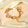 Bracelet Natural Freshwater Pearl Stainless Steel Geometric Electroplating Jewelry For Women