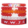 Bracelet Natural Stone Beads Geometric Handmade Cross Charm Faith Friendship Couple Unisex