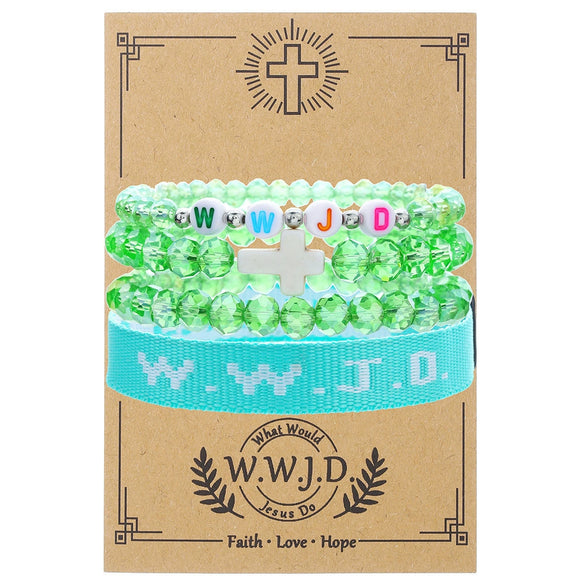 Bracelet Natural Stone Beads Geometric Handmade Cross Charm Faith Friendship Couple Unisex