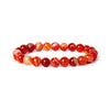 Bracelet Natural Stone Striped Agate Handmade Multiple Colors Single Circle Elastic Unisex