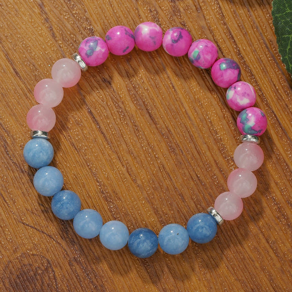 Bracelet Natural Tiger Eye Turquoise Black Gallstone Amethyst Agate Manual Design