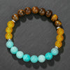 Bracelet Natural Tiger Eye Turquoise Black Gallstone Amethyst Agate Manual Design