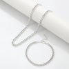 Bracelet Necklace Set Iron Alloy Geometric Electroplating Women's