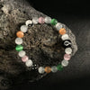 Bracelet Obsidian Stone Alloy Geometric Handmade Cross