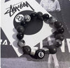 Bracelet Obsidian Stone Alloy Geometric Handmade Cross