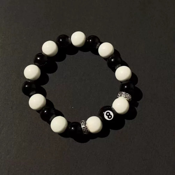 Bracelet Obsidian Stone Alloy Geometric Handmade Cross