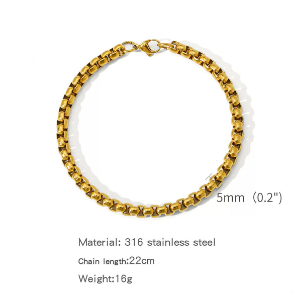 Bracelet Pearl Geometric Punk Rock Unisex Electroplating