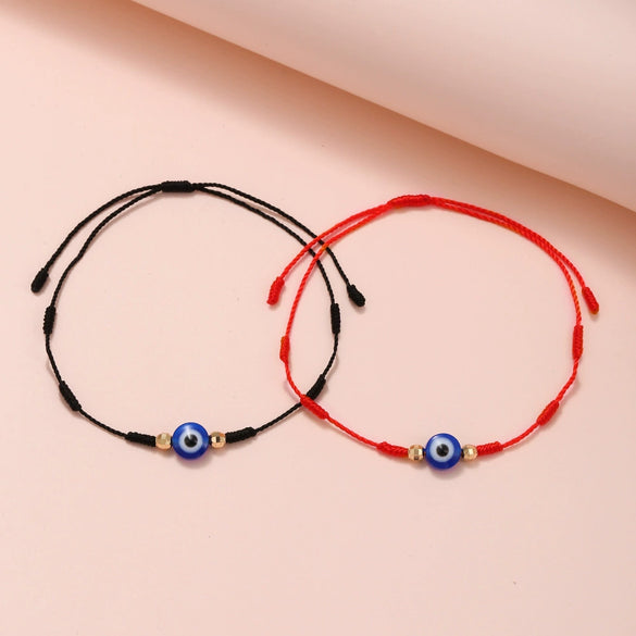 Bracelet Plastic Resin Geometric Handmade Personality Devil Eye Woven Jewelry