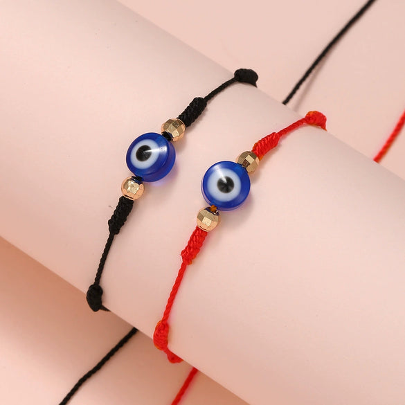 Bracelet Plastic Resin Geometric Handmade Personality Devil Eye Woven Jewelry
